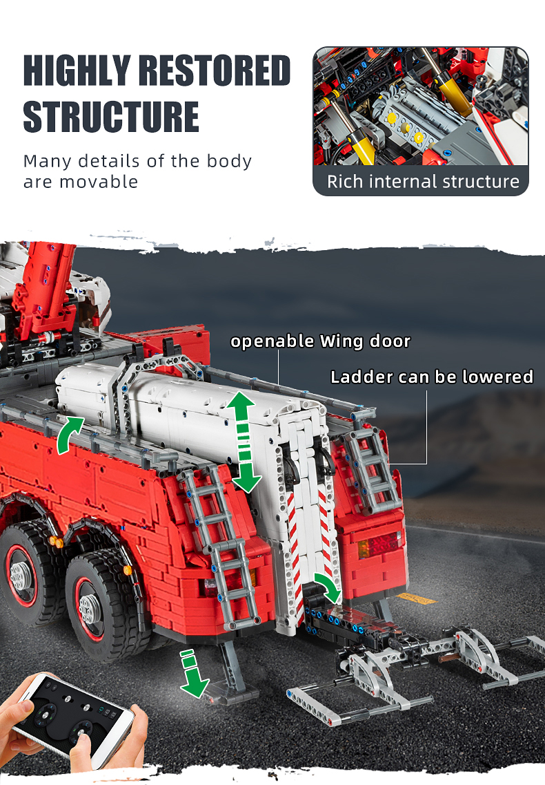 MOLD KING 19008 Engineering Series Wrecker Baustein-Spielzeugset