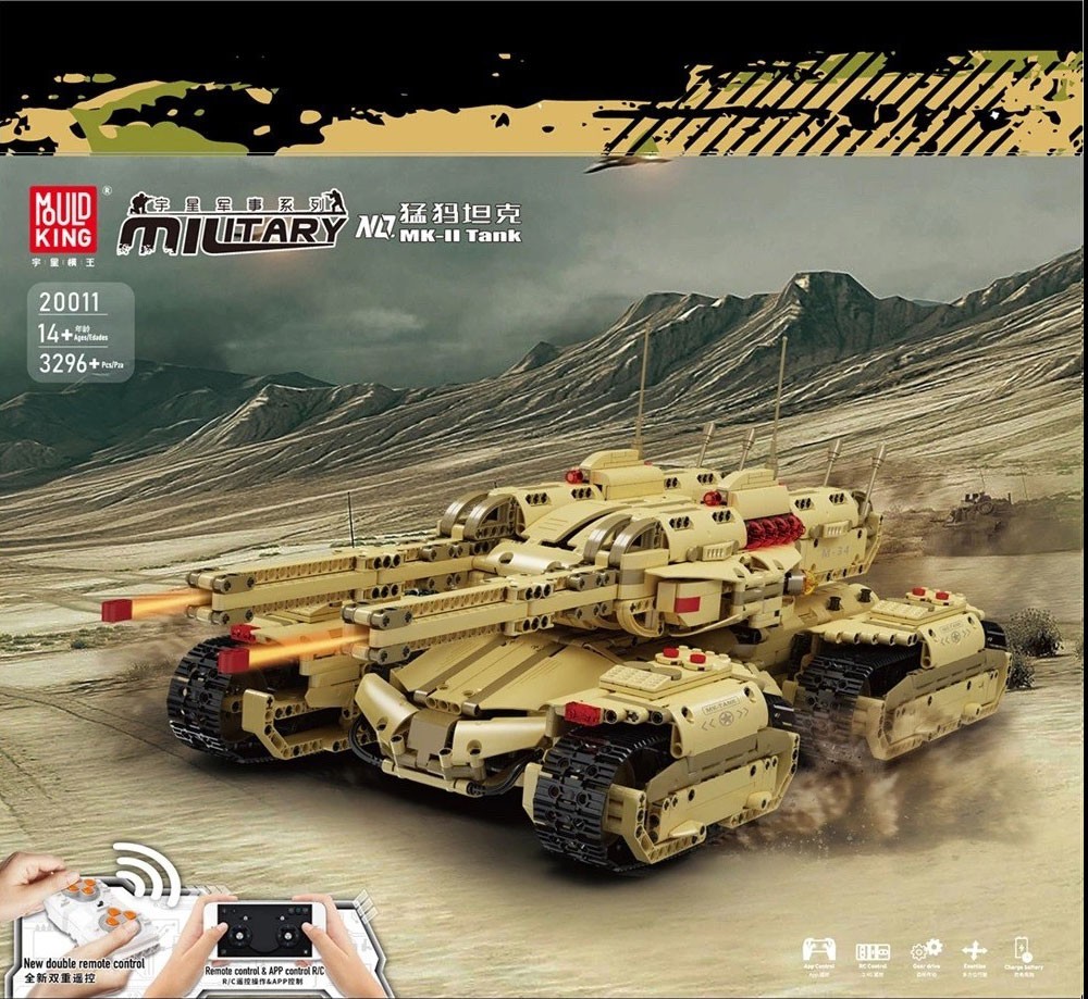 MOLD KING 20011 RC Red Alert Mammoth Tank Bausteine Spielzeugset