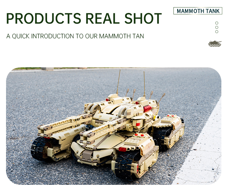 MOLD KING 20011 RC Red Alert Mammoth Tank Bausteine Spielzeugset