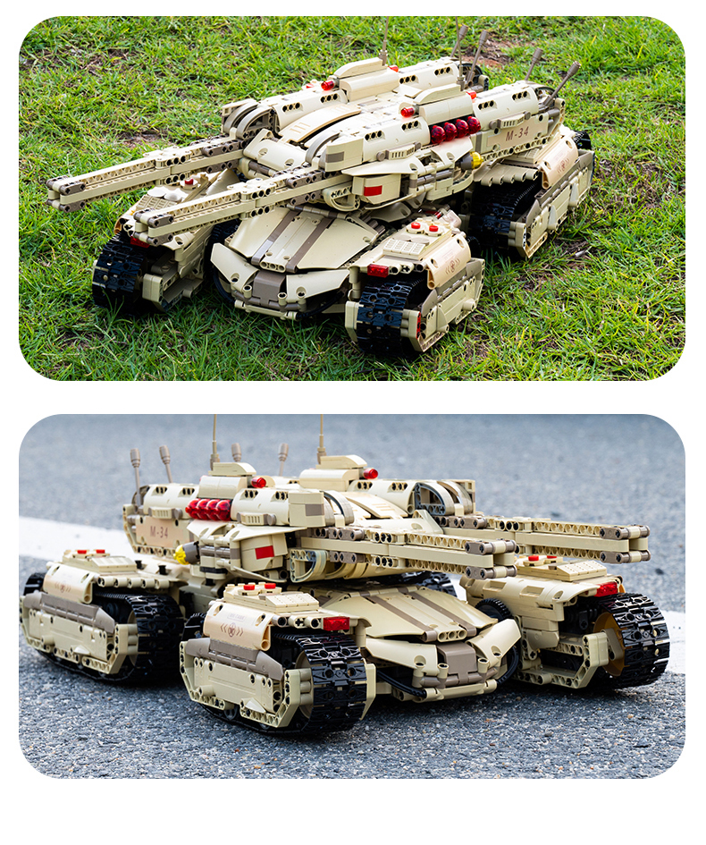 MOLD KING 20011 RC Red Alert Mammoth Tank Bausteine Spielzeugset
