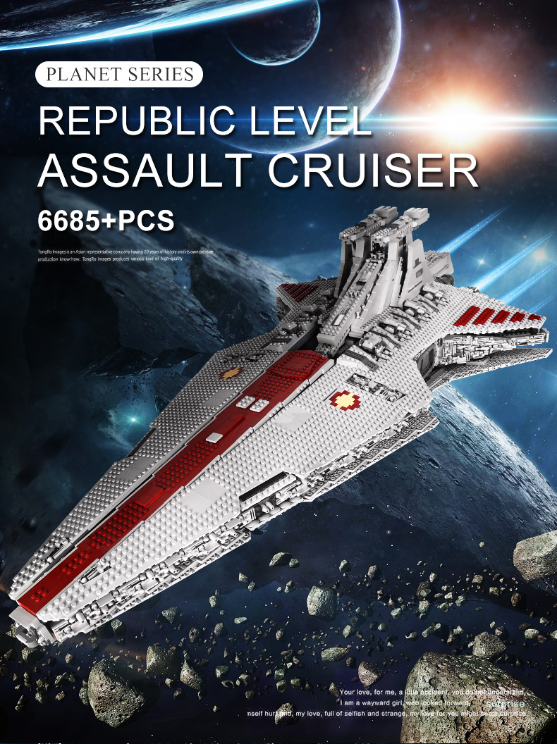 MOLD KING 21005 Interstellar Series Assault Cruiser Building Blocks Spielzeugset