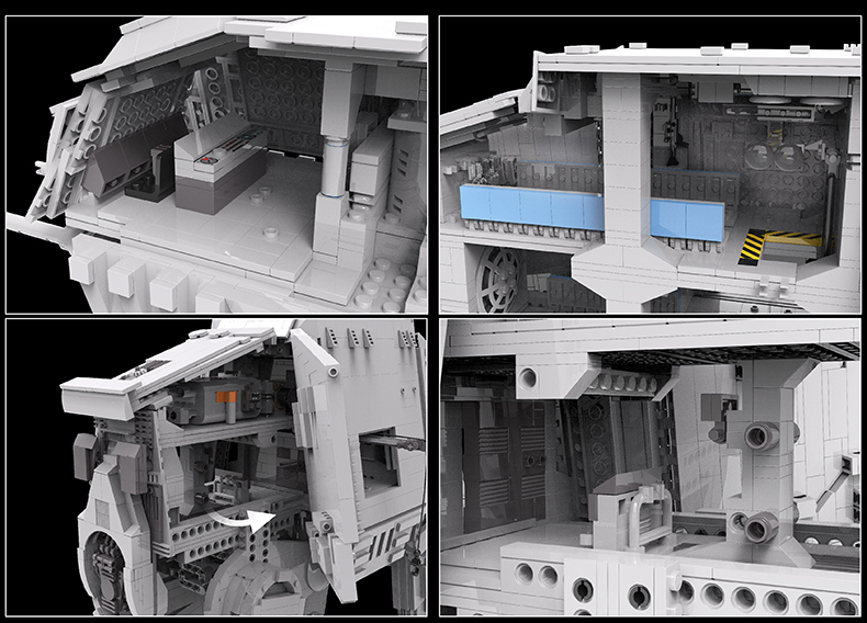 MOLD KING 21015 전동 UCS AT-AT 워커 빌딩 블록 장난감 세트