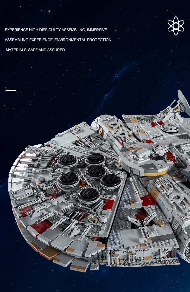 MOLD KING 21026 Star Wars Serie Millennium Falcon Baustein-Spielzeug-Set