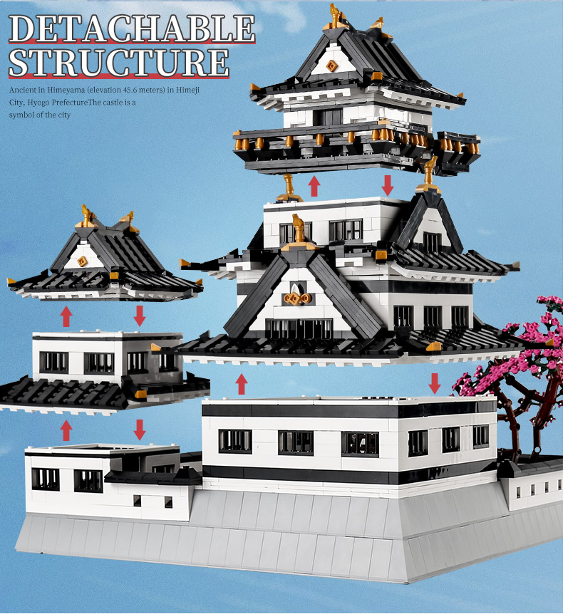 MOLD KING 22006 Berühmte Serie Himeji Castle Building Blocks Toy Set