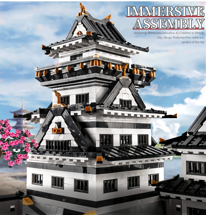 MOLD KING 22006 série célèbre Himeji Castle Building Blocks Toy Set