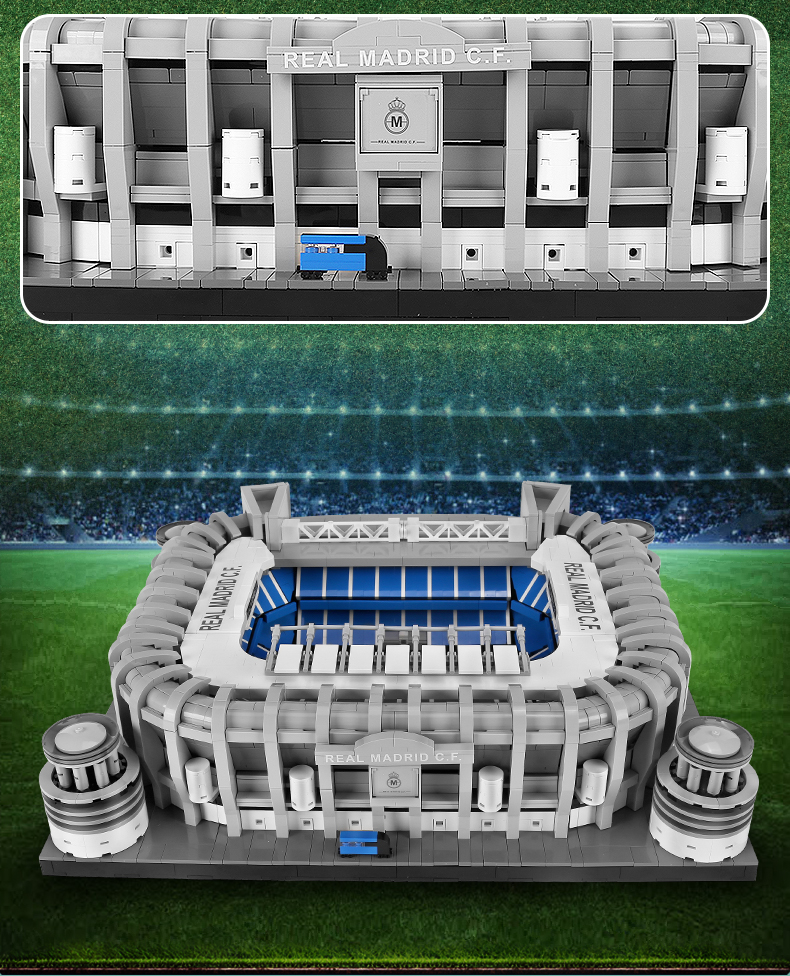 MOLD KING 22026 축구장 산티아고 베르나베우 경기장 빌딩 블록 장난감 세트