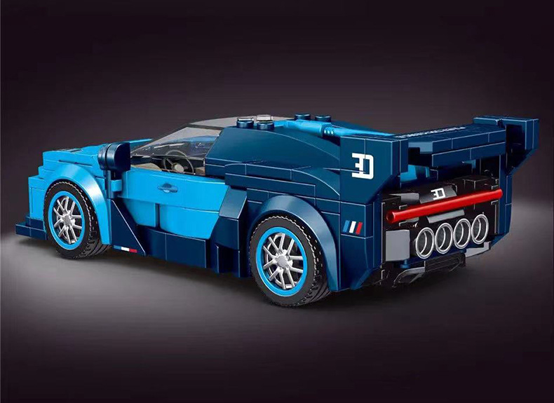 MOLD KING 27001 Technology Series Mechanisches Bugatti-Sportwagen-Bau-Spielzeug-Set
