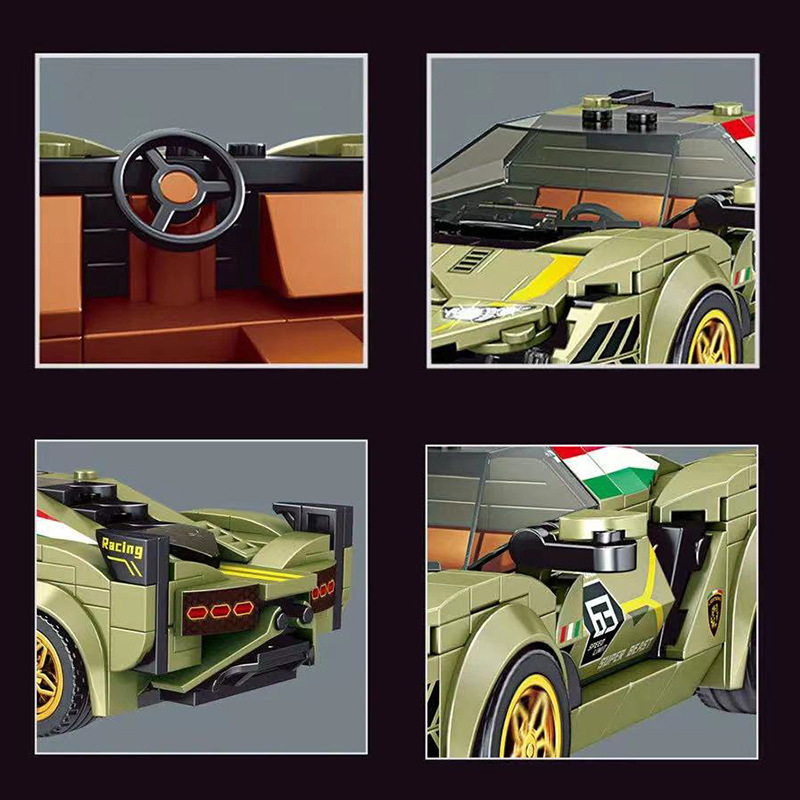 MOLD KING 27003 Serie de tecnología Lamborghini Sports Car Building Block Toy Set