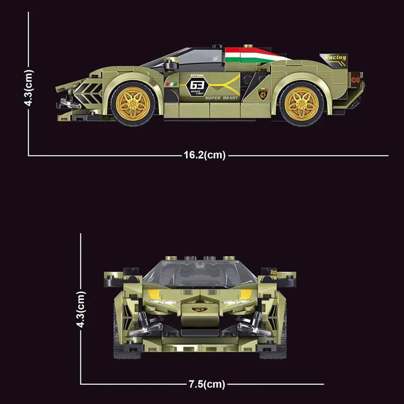 MOLD KING 27003 Serie de tecnología Lamborghini Sports Car Building Block Toy Set