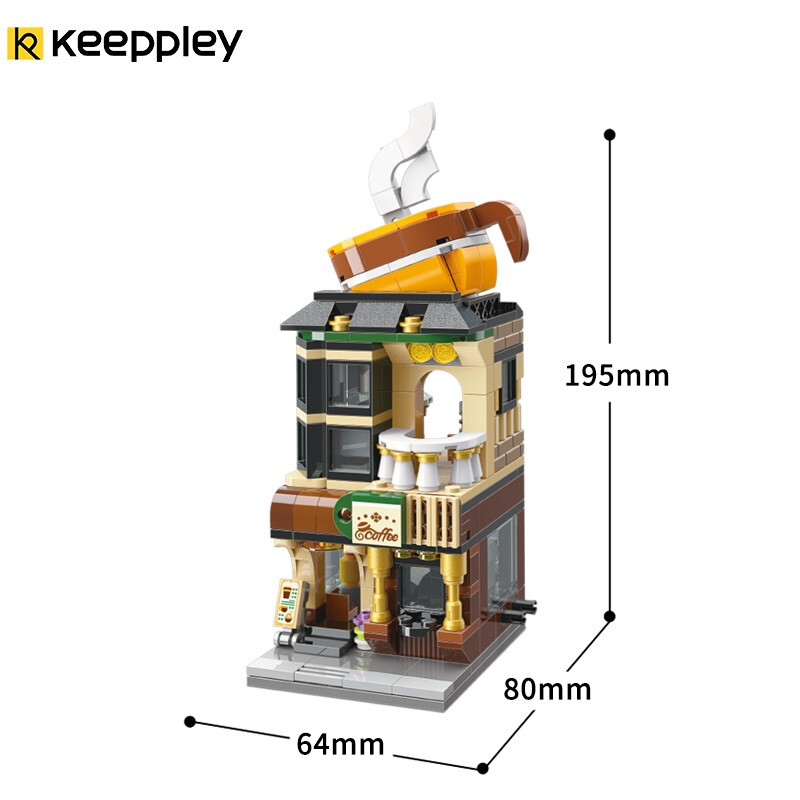 Keeppley House C0102 Coffe House QMAN 빌딩 블록 장난감 세트