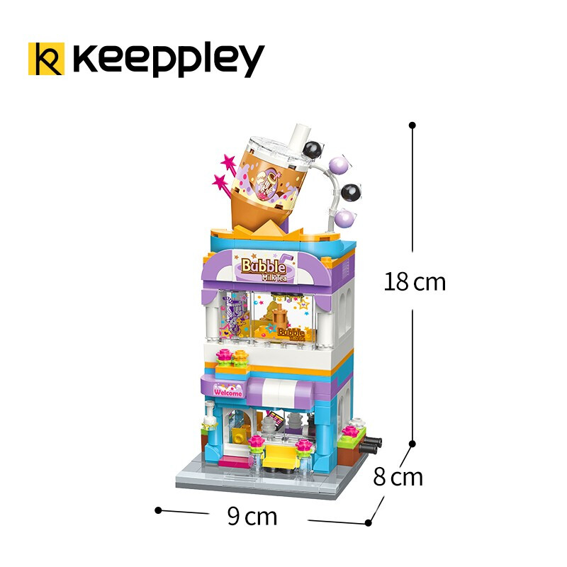 Keeppley House C0108 Bubble Tea House QMAN Building Blocks Toy Set