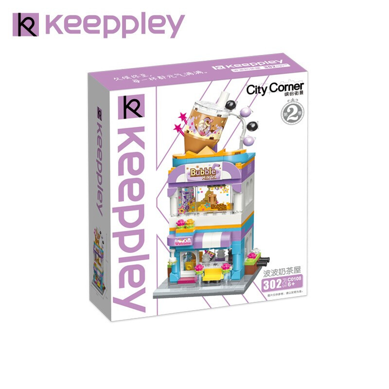 Keeppley House C0108 Milktea House QMAN Building Blocks Toy Set