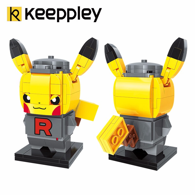 Keeppley Ppokemon K20201 Pikachu COS Rakete Qman Bausteine Spielzeugset