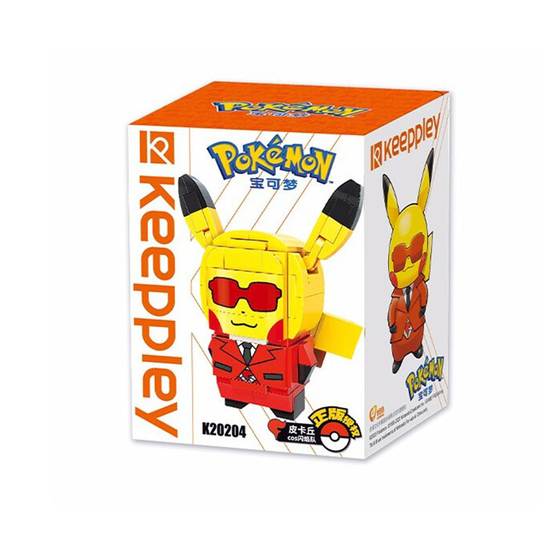 Keeppley Ppokemon K20204 Pikachu COS Flash Team Qman Building Blocks Toy Set