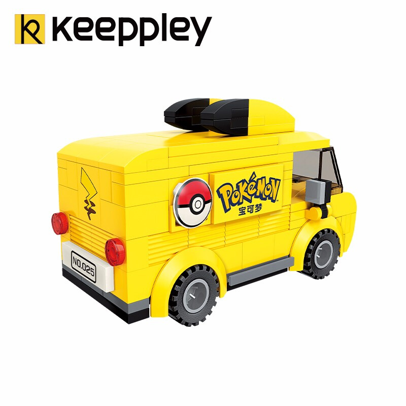 Keeppley Ppokemon K20206 Pikachu Bus Qman Building Blocks Toy Set