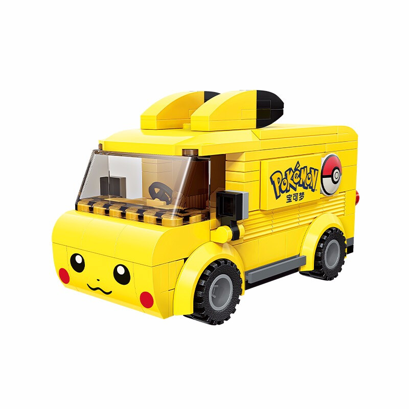 Keeppley Ppokemon K20206 Pikachu Bus Qman Building Blocks Toy Set