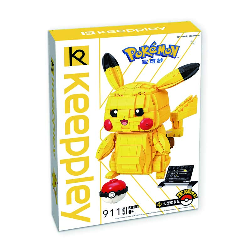 Keeppley Ppokemon S0101 Pikachu Large Qman 빌딩 블록 장난감 세트