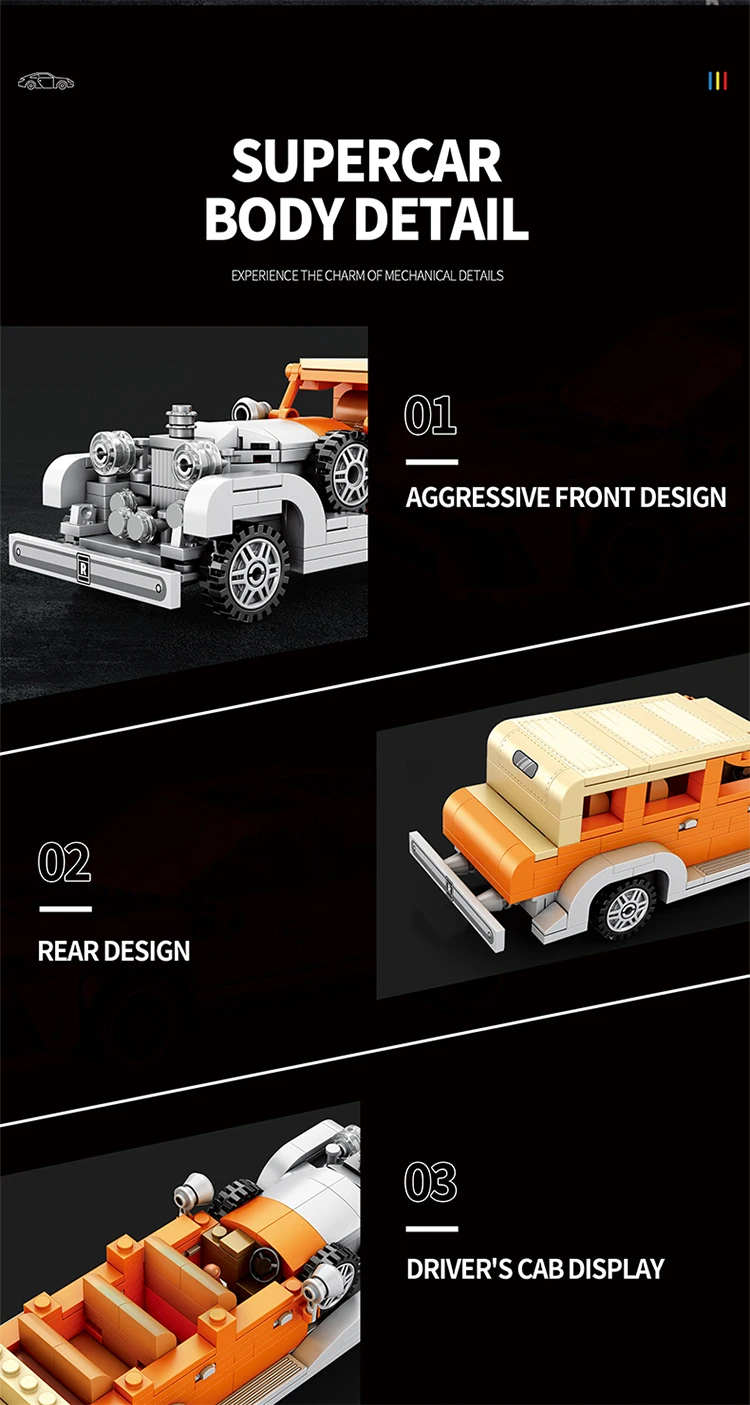 Juego de bloques de construcción Reobrix 810 Rolls-Royce Phantom II