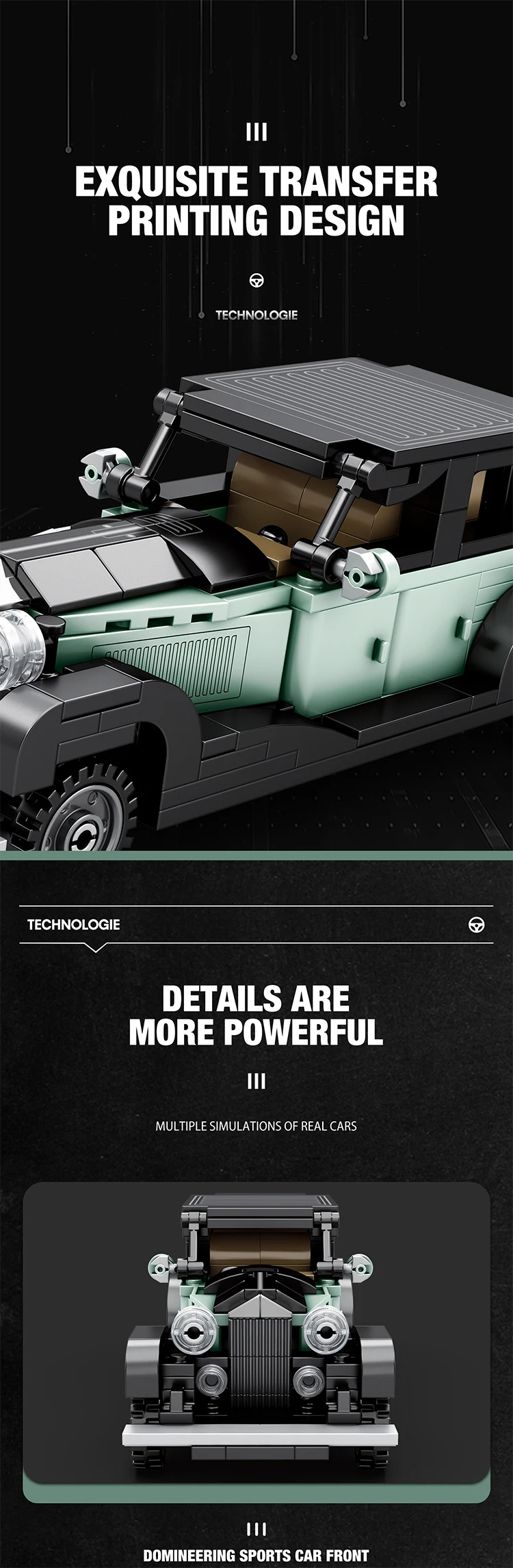 Reobrix 811 Bentley 8 Litre Building Blocks Toy Set