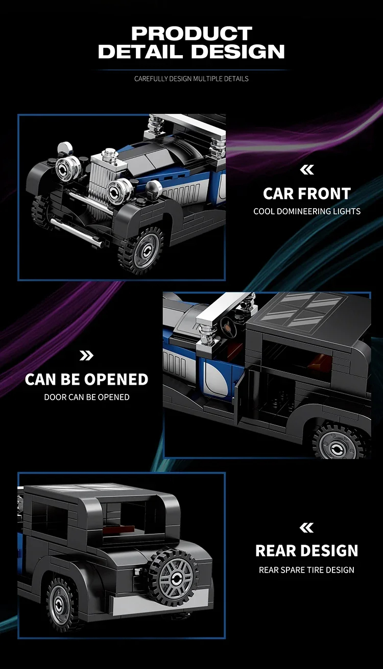Juego de bloques de construcción Reobrix 814 Bugatti Type 41 Royale