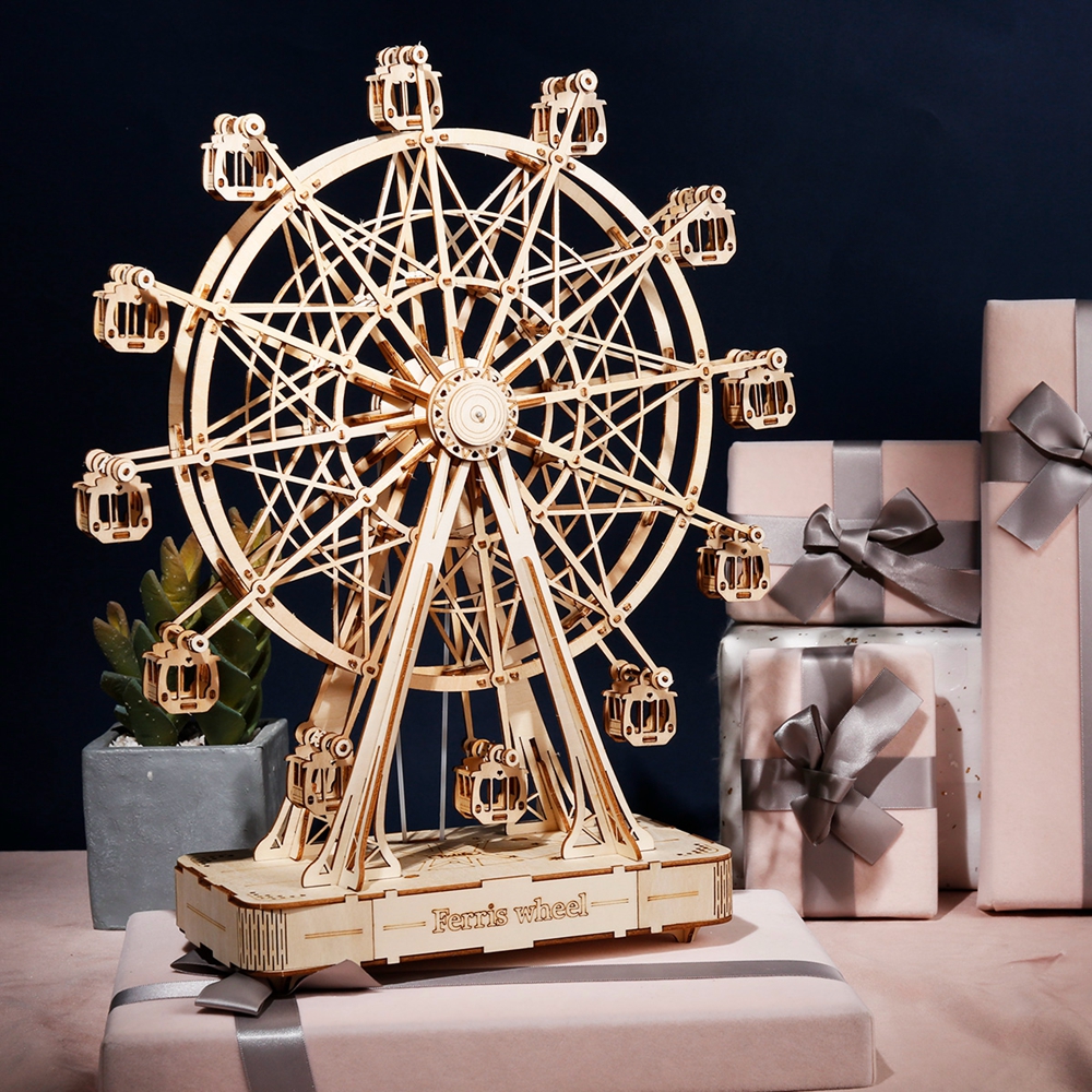 ROKR 3D Puzzle 3D Ferris Wheel Wooden Building Toy Kit