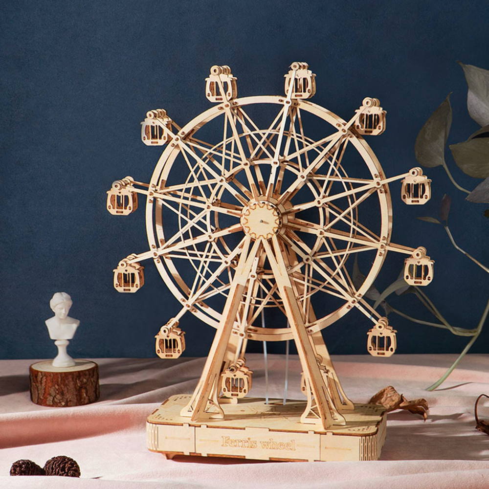 ROKR 3D Puzzle 3D Ferris Wheel Wooden Building Toy Kit