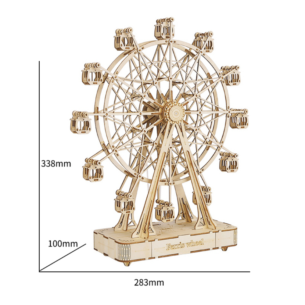 ROKR 3D Puzzle 3D Ferris Wheel Wooden Building Toy Kit