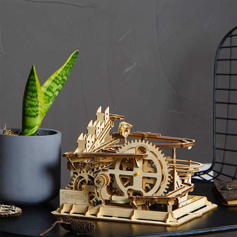 ROKR 3D Puzzle 4 Arten Marmor Run Spiel Holzbau Spielzeug Kit
