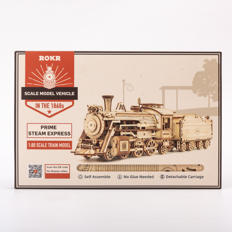 ROKR 3D Puzzle 6 Arten DIY Laserschneiden Mechanisches Modell Holzbau Spielzeug Kit