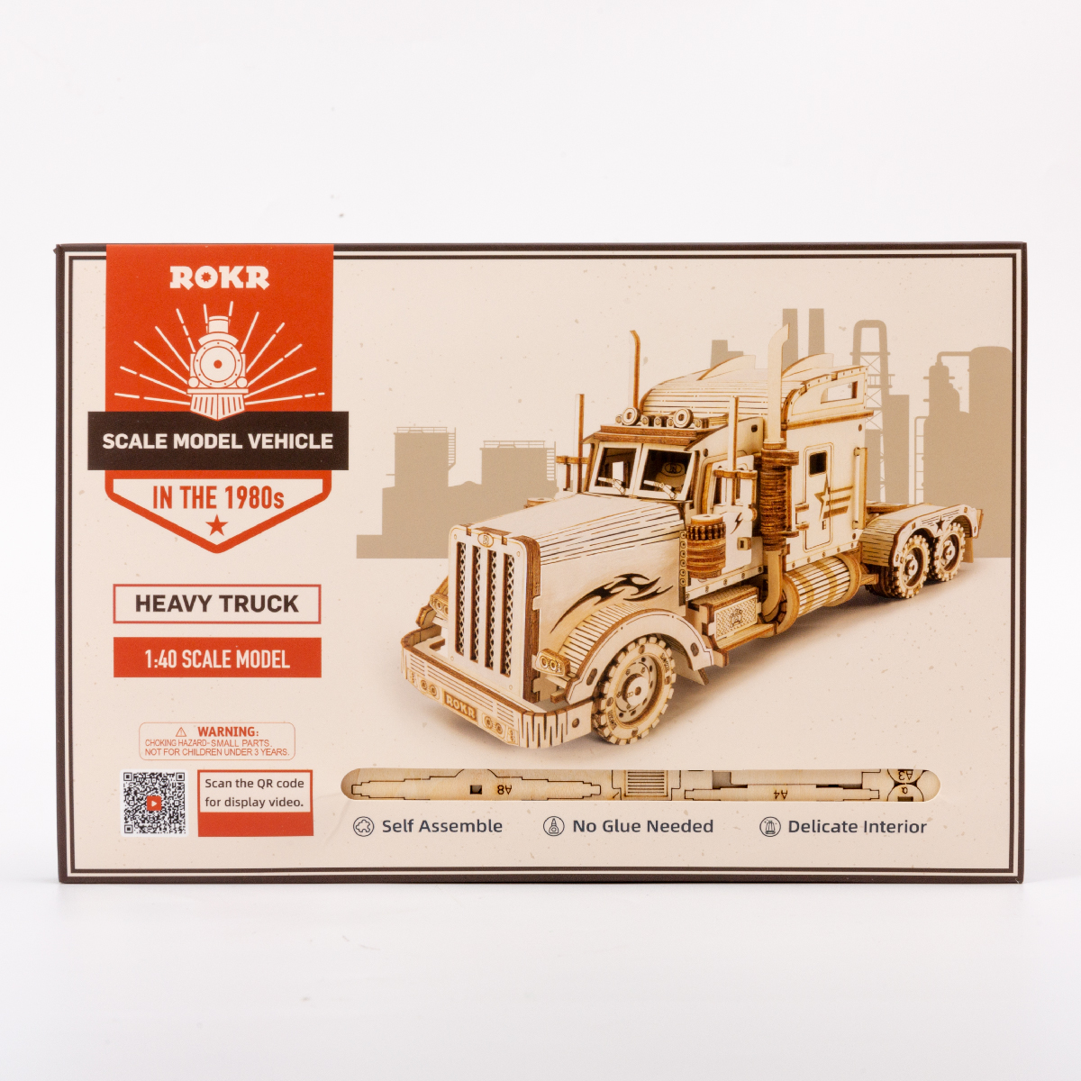 ROKR 3D Puzzle America Heavy Truck Wooden Building Toy Kit