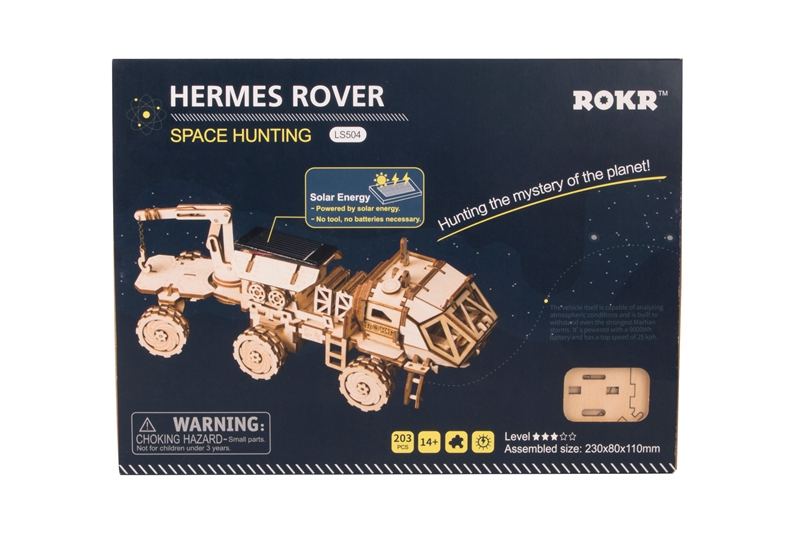 ROKR 3D Puzzle Discovery Rover Wooden Building Toy Kit