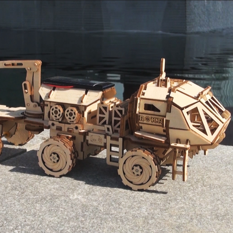 ROKR 3D Puzzle Discovery Rover Wooden Building Toy Kit