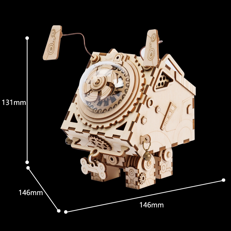 ROKR 3D Puzzle Music Box Wooden Building Toy Kit