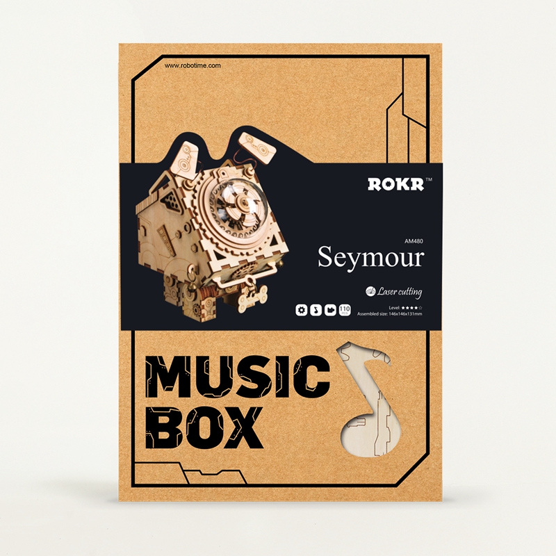 ROKR 3D Puzzle Music Box Wooden Building Toy Kit