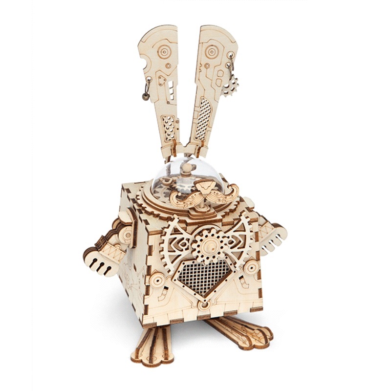 ROKR 3D Puzzle Steampunk Kaninchen Holzbau Spielzeugset