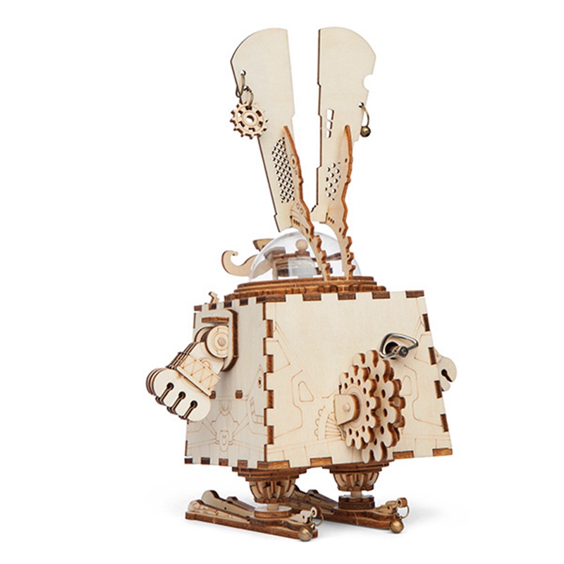 ROKR 3D Puzzle Steampunk Kaninchen Holzbau Spielzeugset