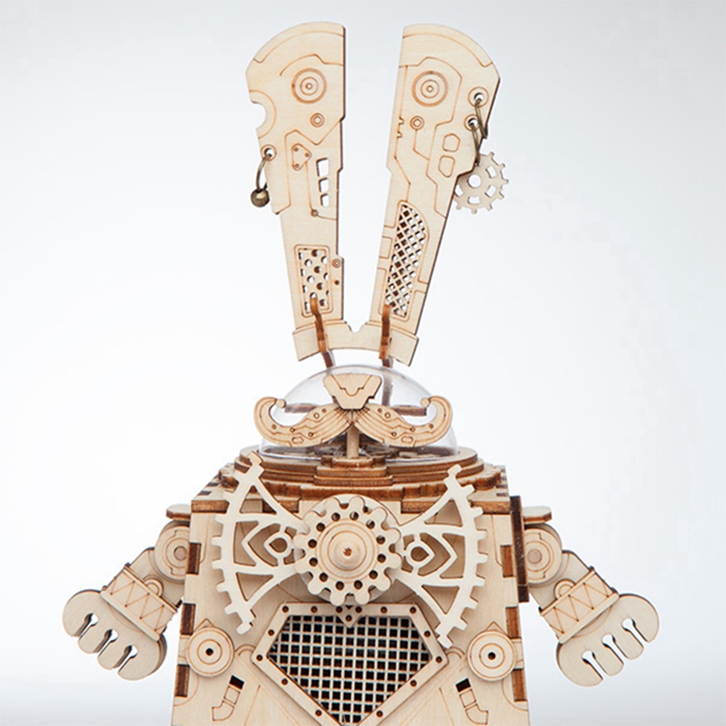 ROKR 3D Puzzle Steampunk Kaninchen Holzbau Spielzeugset