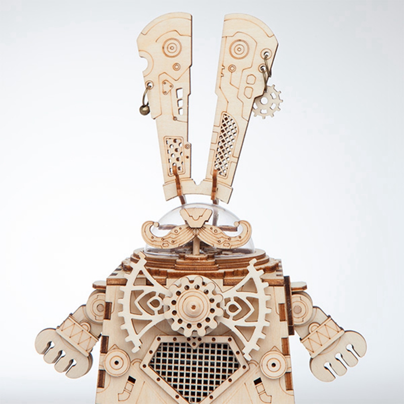 ROKR 3D Puzzle Steampunk Rabbit Wooden Building Toy Kit