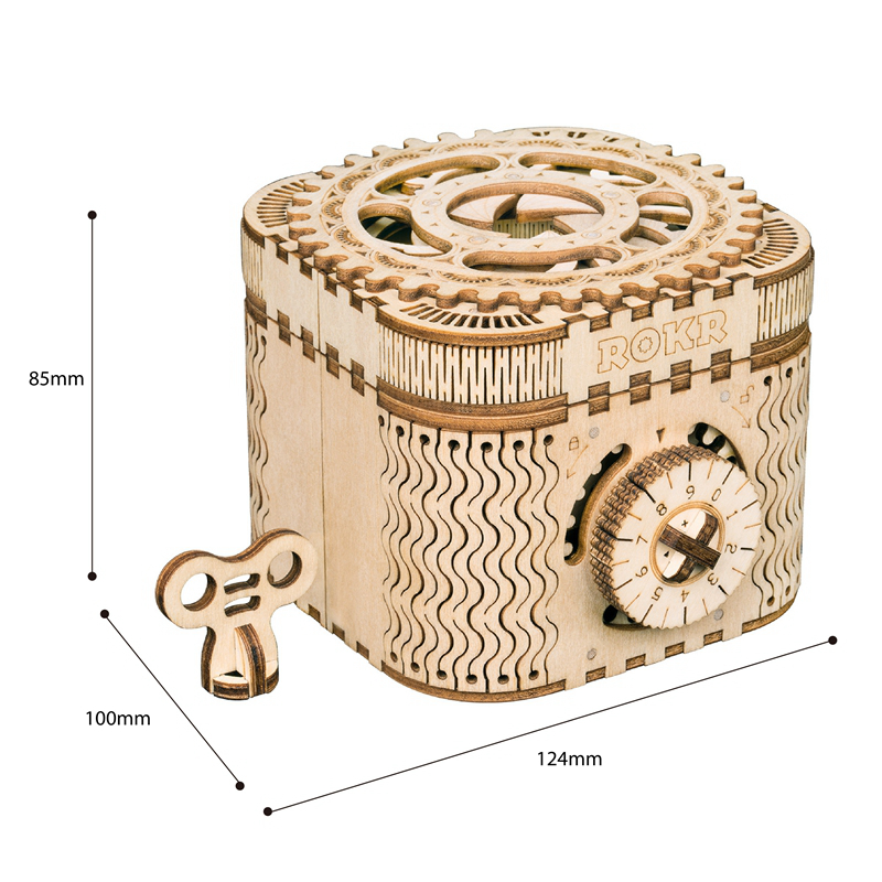 ROKR 3D Puzzle Treasure Box Spielzeugbausatz aus Holz