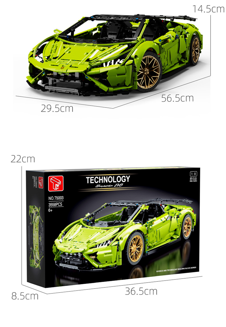 TGL 5003 Tech Machinery Series Lamborghini Sports Car Building Blocks Toy Set