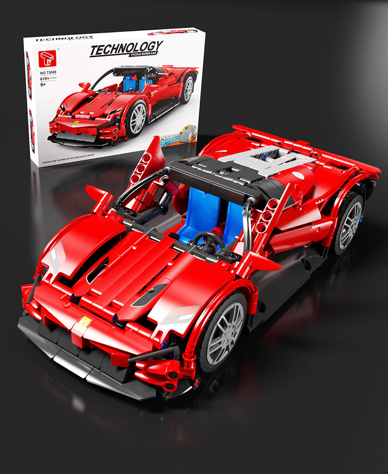 TGL T3048 Pull Back Sports Car Machinery Series Building Blocks Toy Set