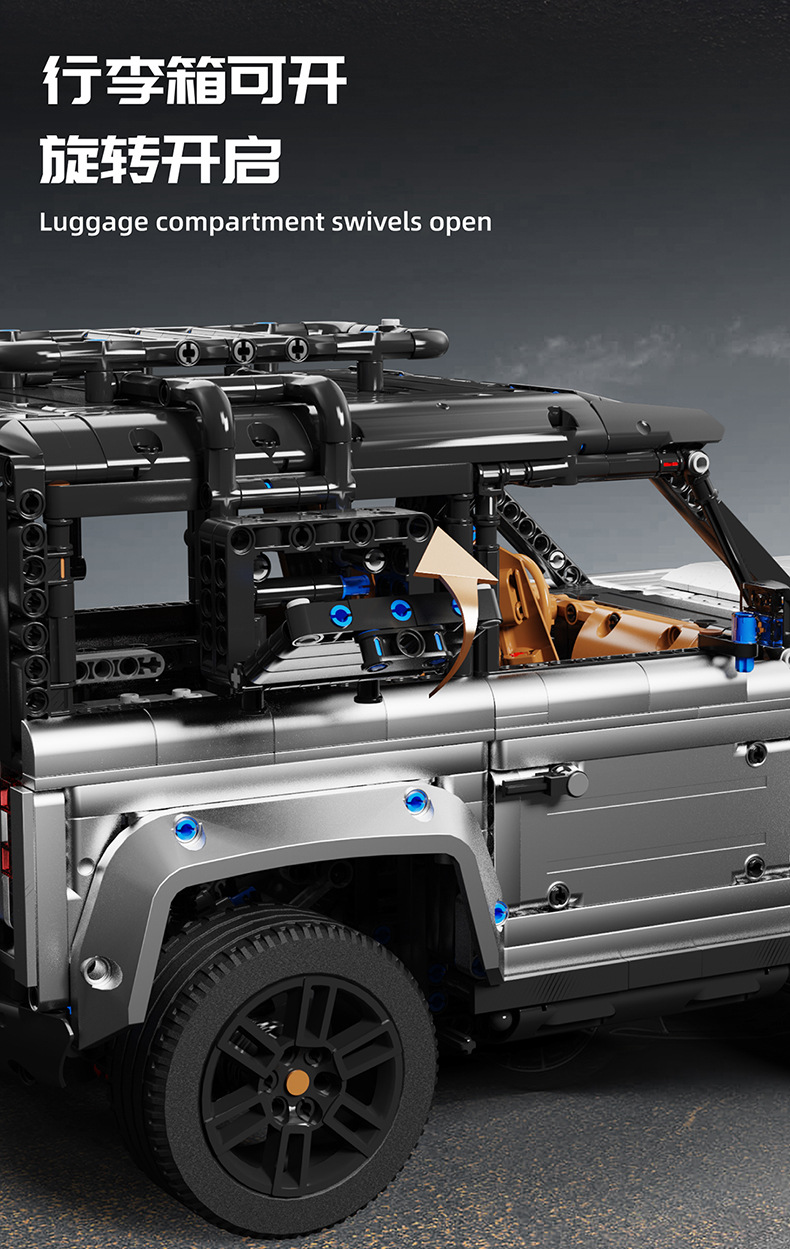 TGL T5034 Land Rover Serie de tecnología de vehículos todoterreno Juego de juguetes de bloques de construcción