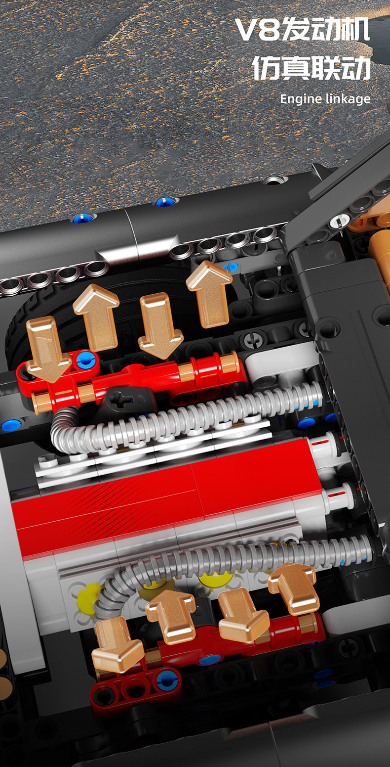 TGL T5034 랜드로버 오프로드 차량 기술 시리즈 빌딩 블록 장난감 세트