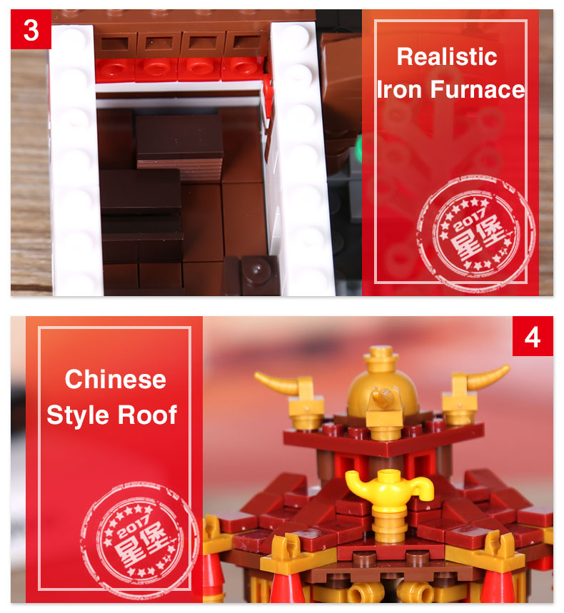 XINGBAO 01102 Zhong Hua Street 빌딩 벽돌 세트