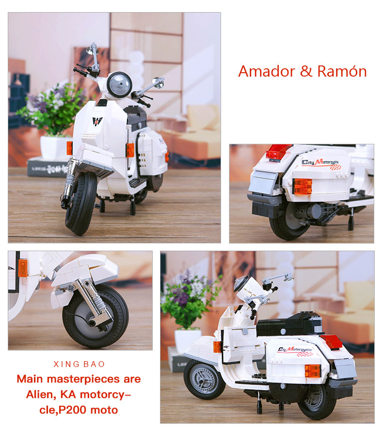 XINGBAO 03002a Vespa P200 Moto Baustein Set