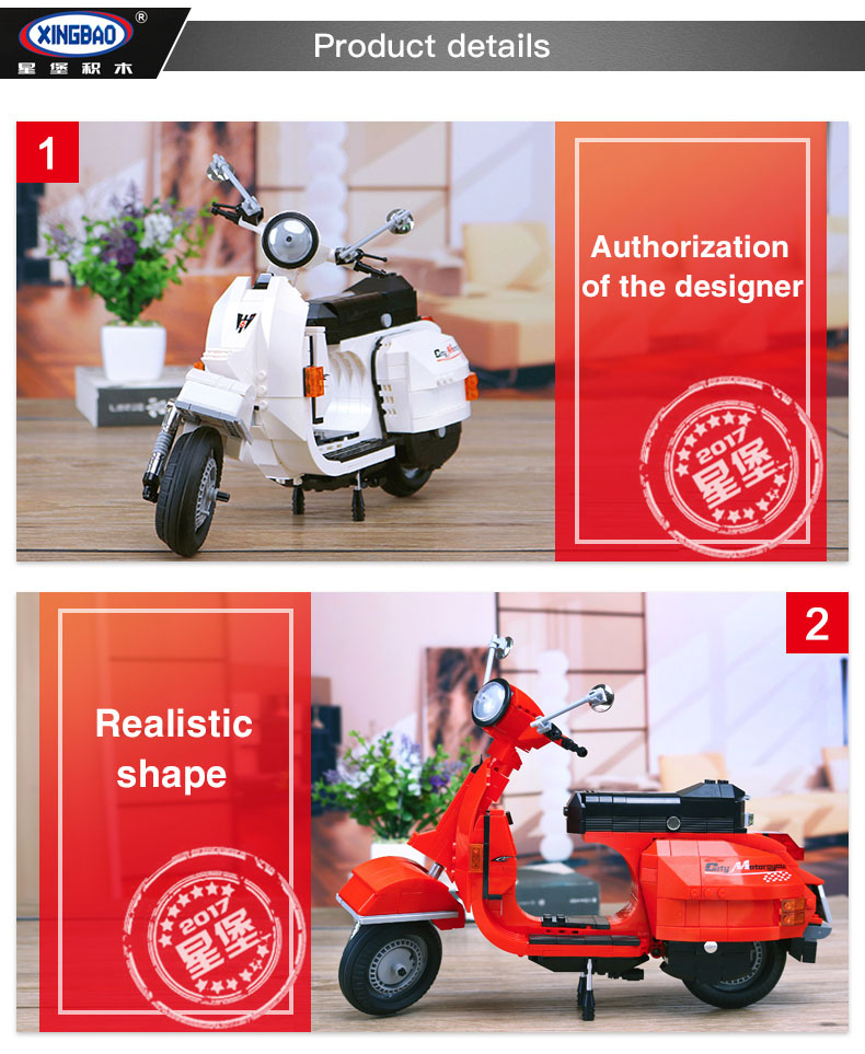 XINGBAO 03002a Vespa P200 Moto Baustein Set