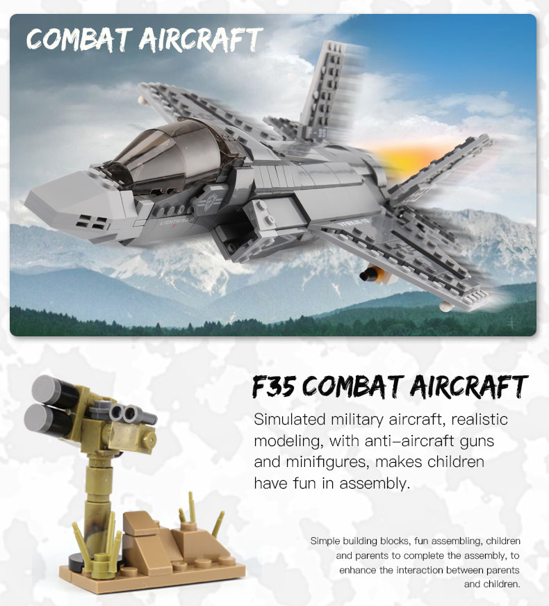 XINGBAO 06026 F35 Combat Aircraft Building Bricks Set