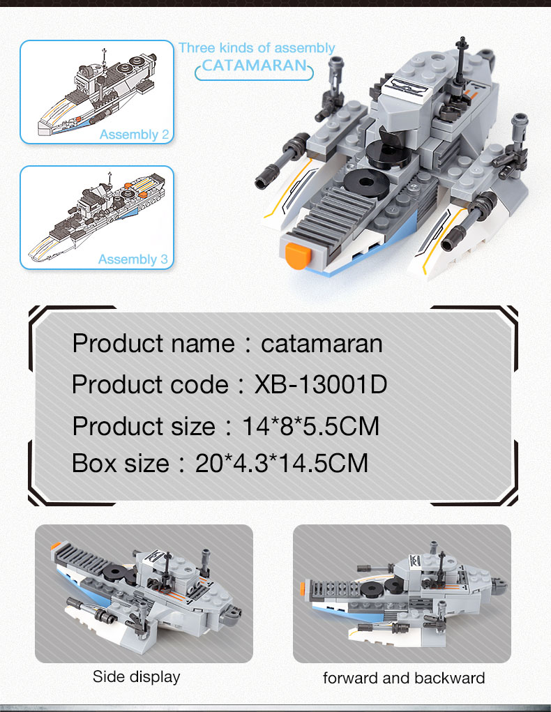 XINGBAO 13001 Battleship Building Bricks Set