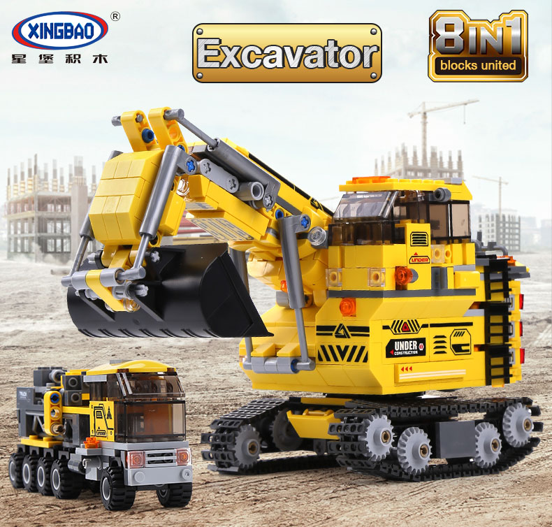 XINGBAO 13002 Excavator Building Bricks Set