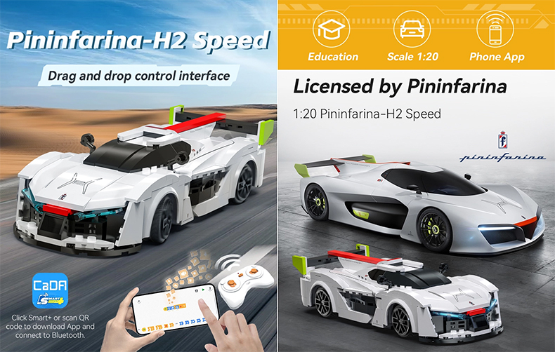 Juego de bloques de construcción de juguetes CADA 51090 Pininfarina H2 Speed Concept Car